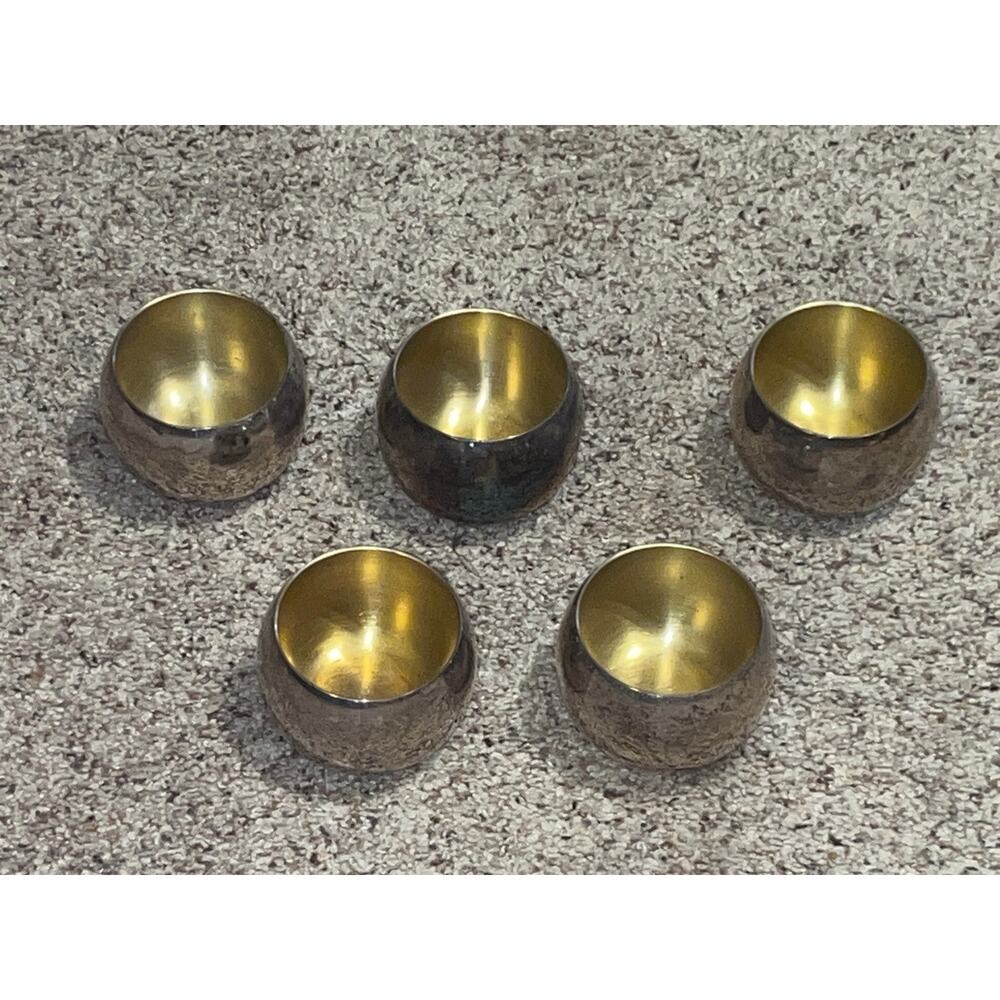 FB Rogers Silverplate Cups Roly Poly Lot of 5